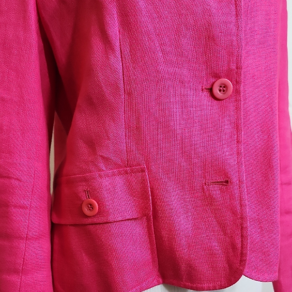 Talbots Pink Blazer with Notched Lapel and Tailored Fit - Picture 2 of 4